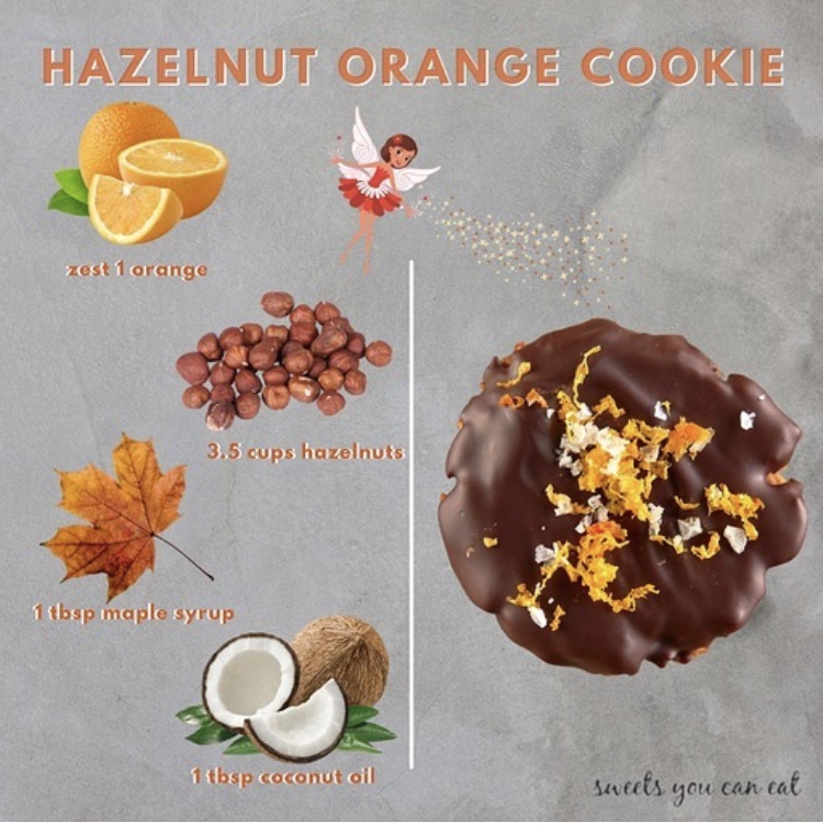 Hazelnut cookies with compare