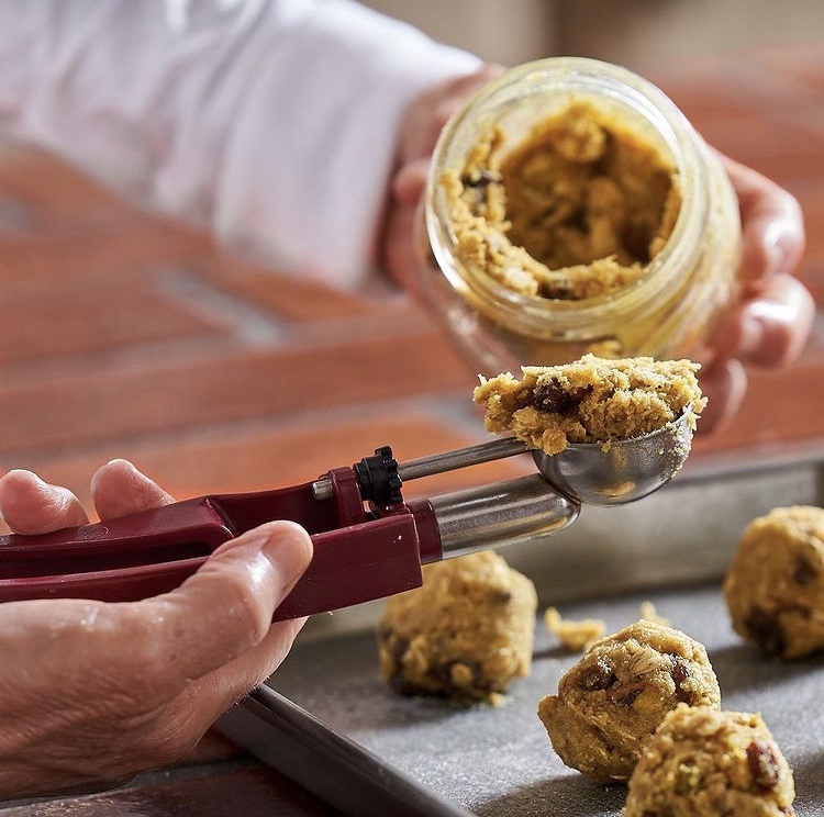 Golden cookies dough