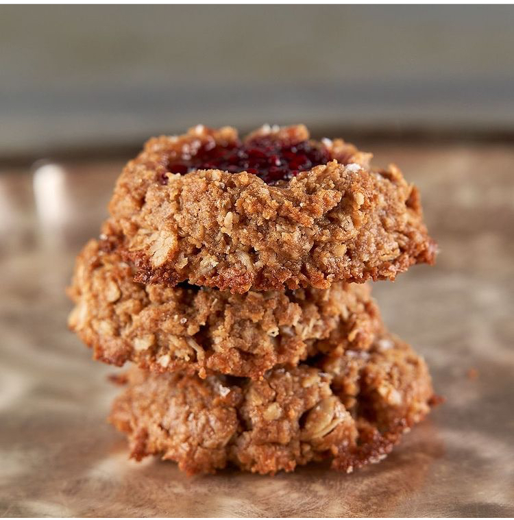 Peanut jelly cookies 3 in row image