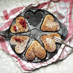 Heart shaped Pancakes
