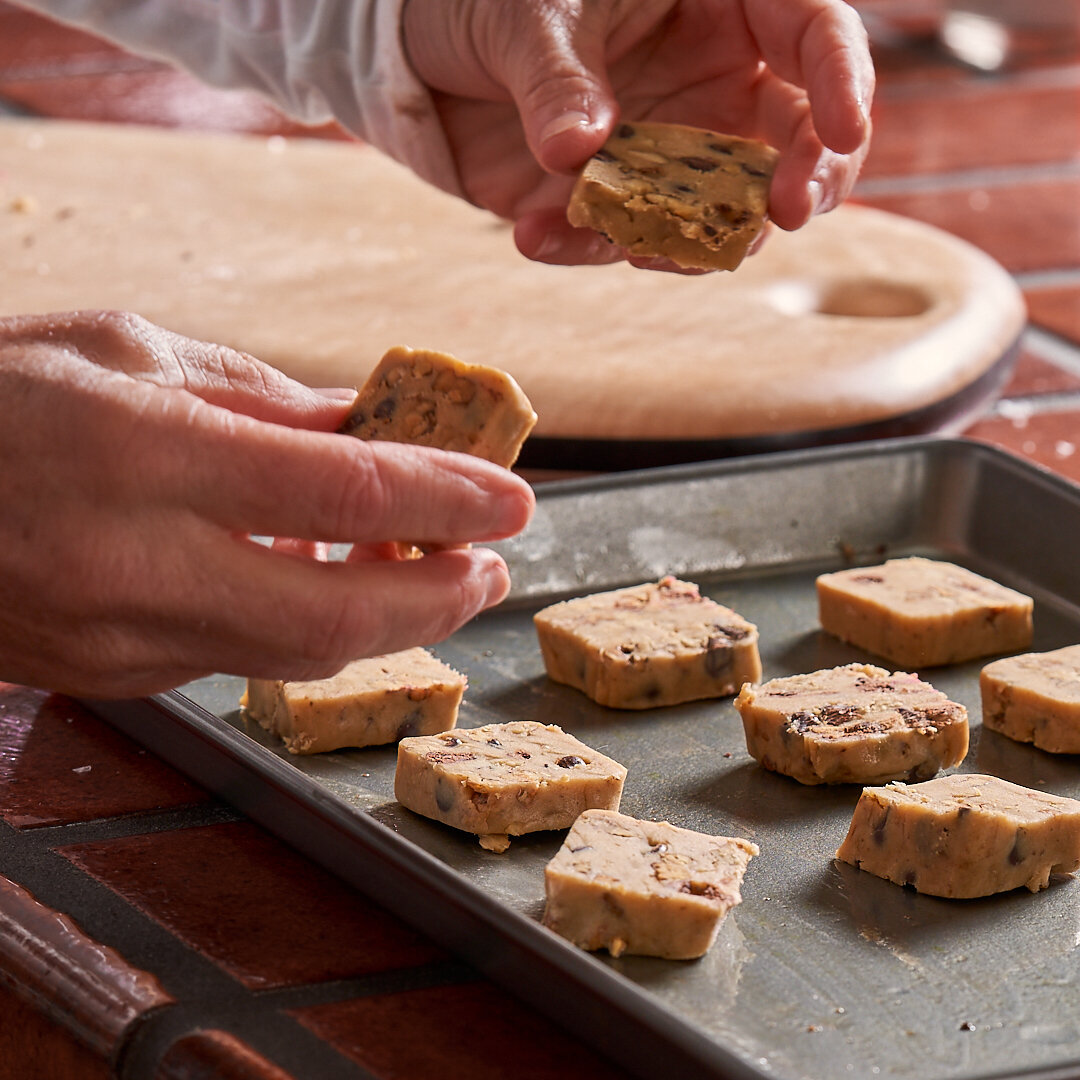 cookies cut in pieces